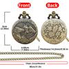 Steampunk Vintage Bronze Quartz Pocket Watch Animal Horse Carved Necklace Pendant Clock Chain Men Women Chain Gift