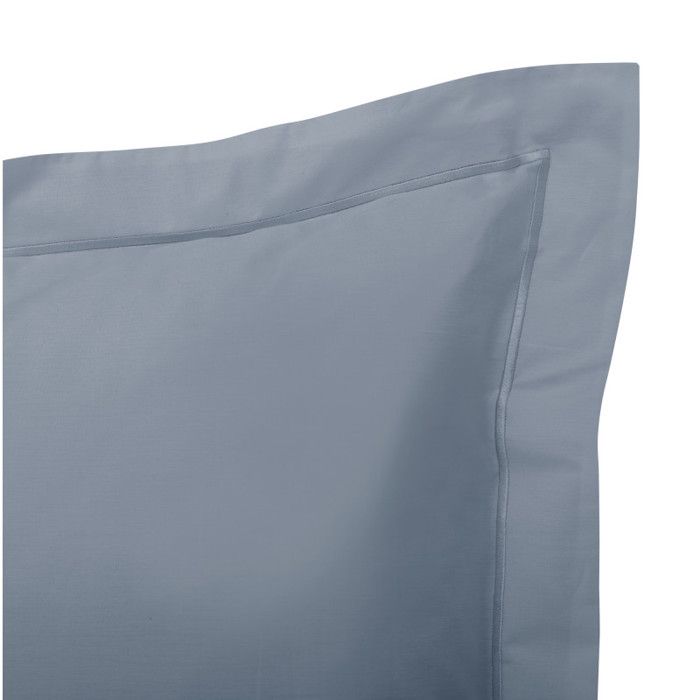 Combed Cotton Percale Pillowcase "Julian" All Sizes Pure Cotton - Julian Blue Jean - Pillowcase 50 X 70 Cm Finish