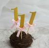 10Pcs First Birthday Decorations Number 1 Cupcake Toppers Boy Girl 1st Year Party Decor