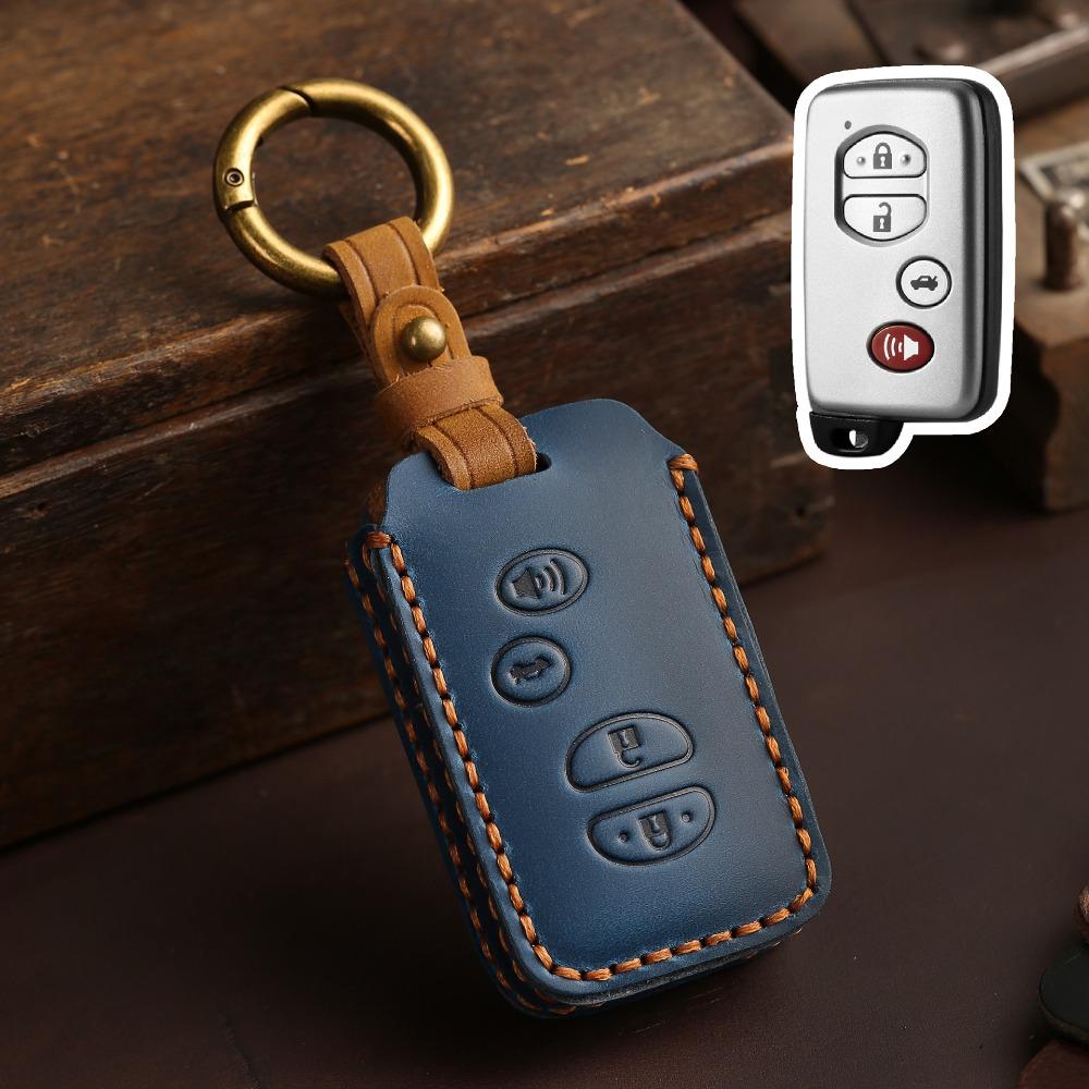 Echtes Leder Autoschlüsselhülle für Toyota Camry 09 Highlander 10 Crown Alte Modelle Schlüsselhalter