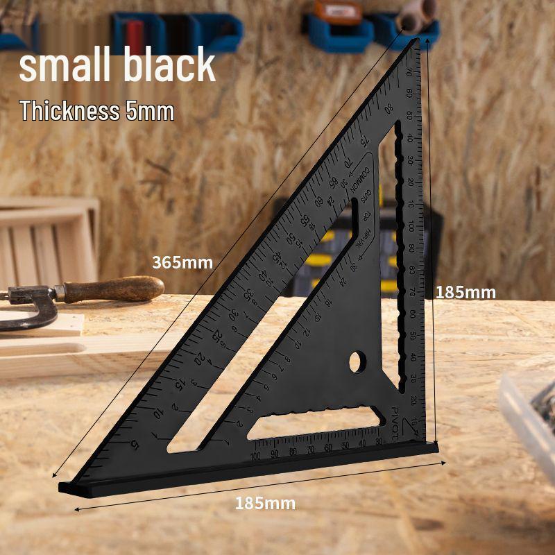 High-Precision Multifunctional Plastic Triangle Ruler (90° & 45°) for Woodworking Decoration