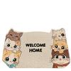 Cute Cartoon Home Floor Mat, Entrance Can Be Cut, Dirt-Resistant Silk Ring Foot Mat, Home Door Non-Slip And Easy To Take Care Of Floor Mat