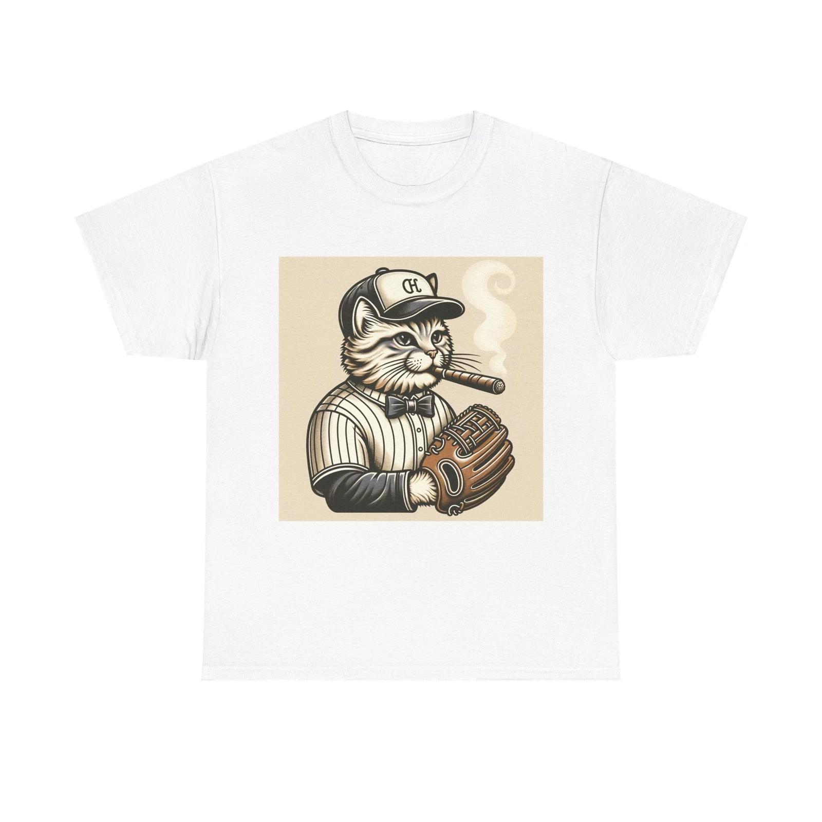 

Unisex Adult T Shirt Vintage Style Cat Baseball Lover Gift 4XL