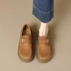 Platform Women's Spring New One-word Retro Single Shoes with Round Head