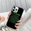 Vegetarian Quotes VEGAN LOVE VEGGIE Phone Case Cover For iPhone 17 Air 15 16 Pro Max 14 13 12 11 Pro Max Plus