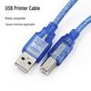 Transparent Blue USB 2.0 Printer Cable with Square Port