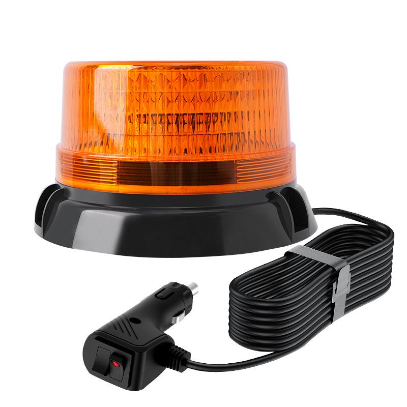 Magnetic Mount LED Strobe Light - High Brightness Yellow Flash for Forklift Truck Ceiling
