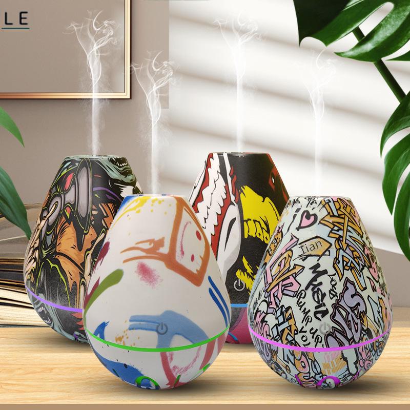 Creative USB Fog & Wood Grain Aromatherapy Humidifier with Custom Logo Option