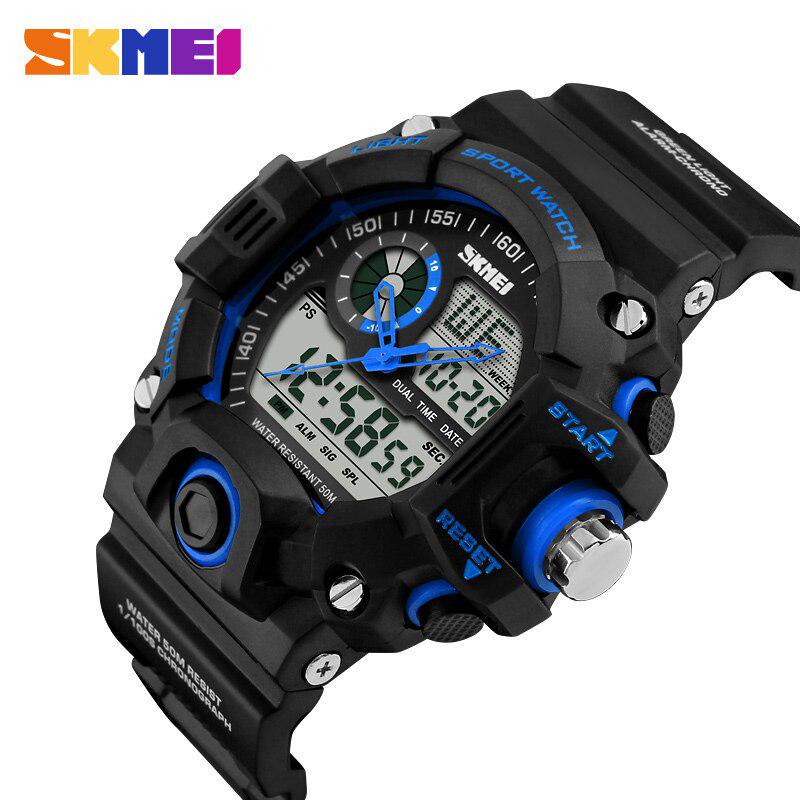 SKMEI Brand Men's Fashion Outdoor Sport/Military Dual Display 5 ATM Waterproof  Watch Clocks