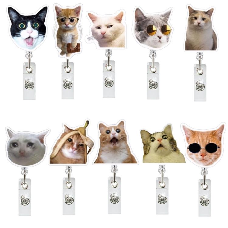 Vielseitiger Katzen-Look-Ausweishalter mit Drehfunktion, tragbar zur Personalisierung Ihrer täglichen Accessoires