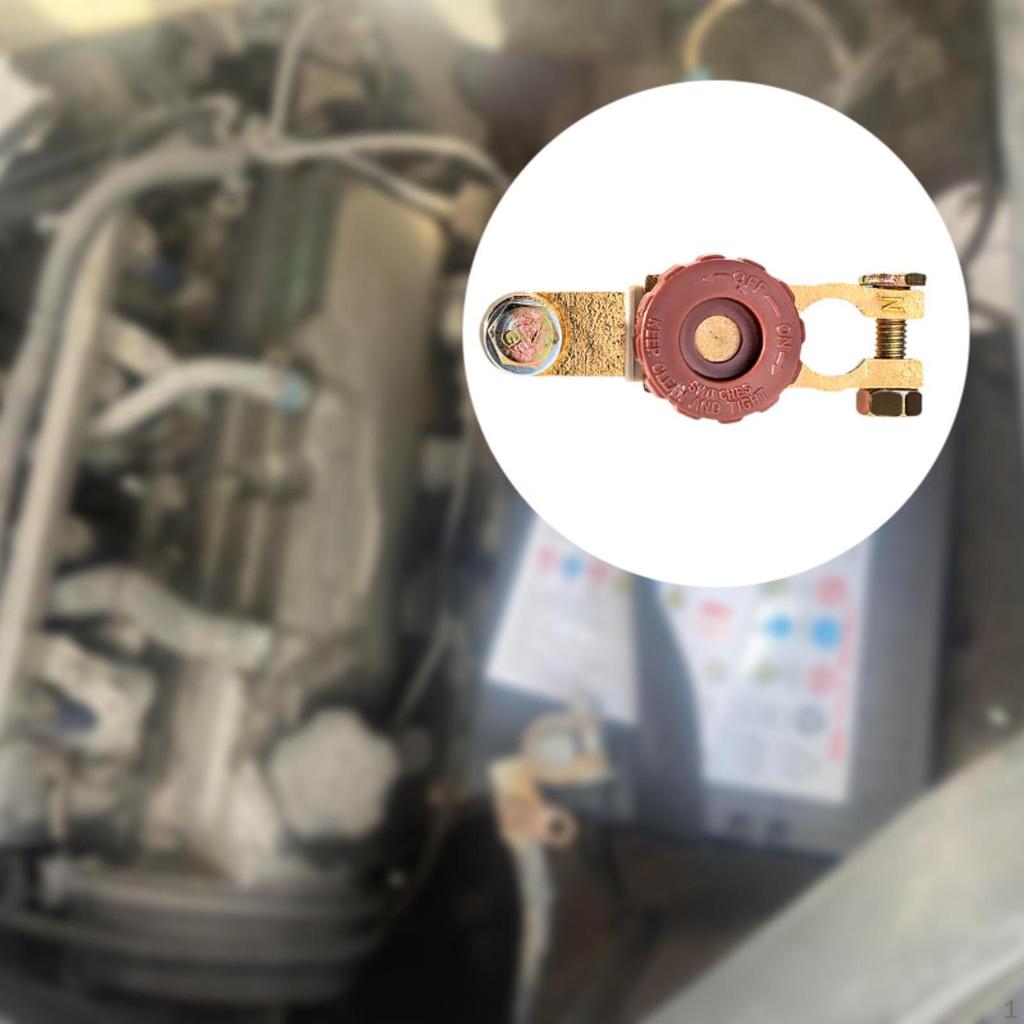 Automobile Battery Disconnect Switch with Knob for Easy Installation and Clamp Connector
