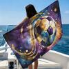 1pc Football Themed Beach Brilliant Colors Design Towel Super Absorbent Suitable for Beach Vacation Pool Summer Gift for Friends