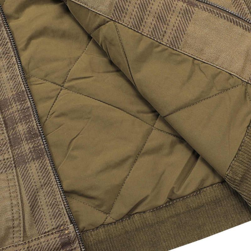 Timberland Sports Polo Check Long Sleeve Cotton Jacket Men Jacket Camel A63AF-EIG