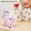 Electric Plush Horse Toy Cute Horse Plushies Creative Music Little Horse Toy Battery Operated PP Cotton for Birthday Gifts