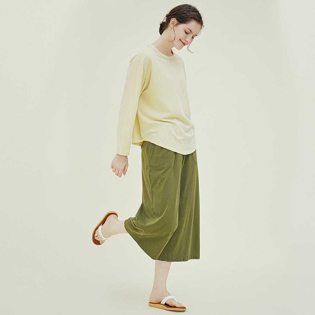 CHIQUITA Jersey Pants (Cotton) Khaki 242502Skh