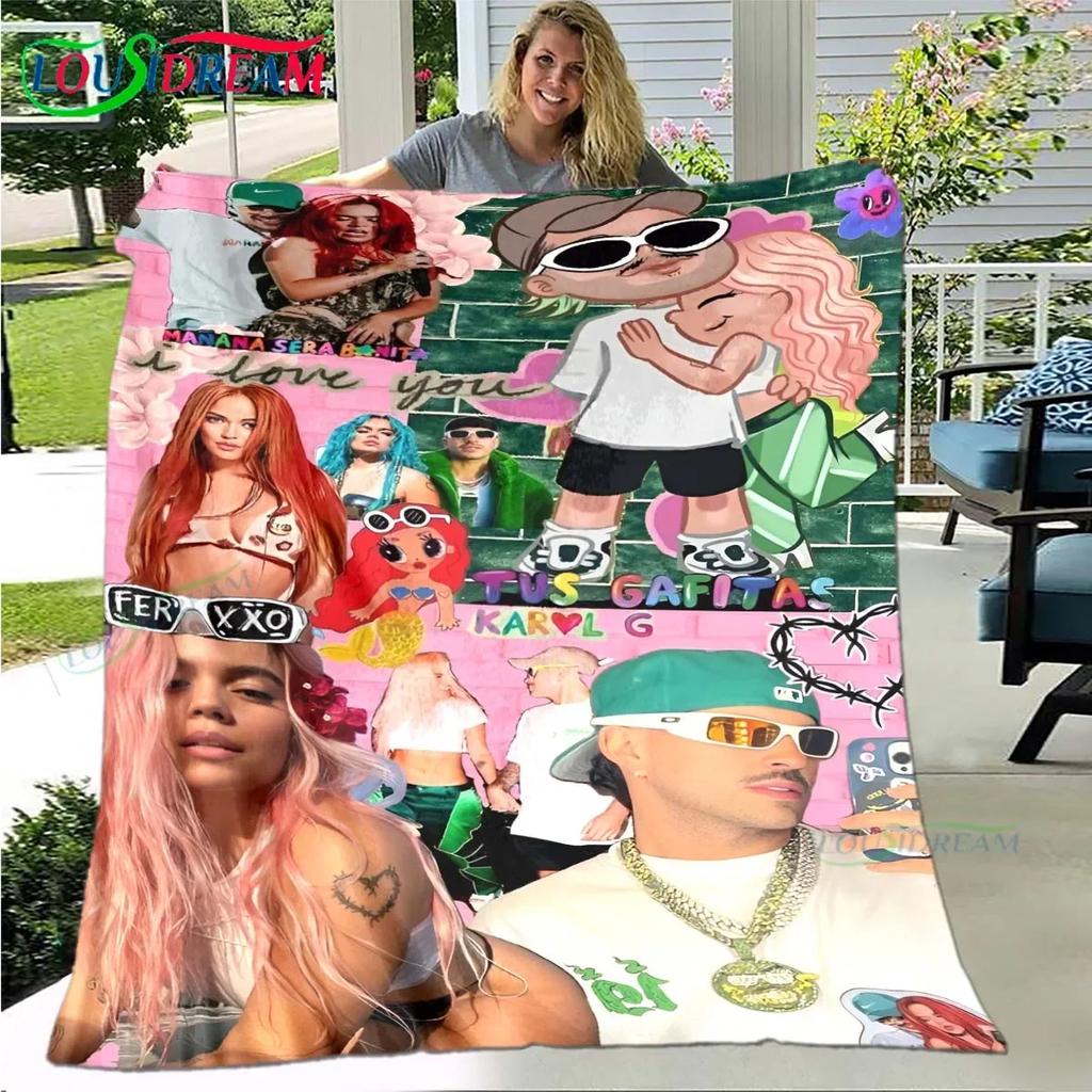 Pop Singer Ferxxo Feid Blanket,Flannel Throw Blanket for Home Bedroom Bed Sofa Picnic Office Hiking Leisure Nap Birthday Gift