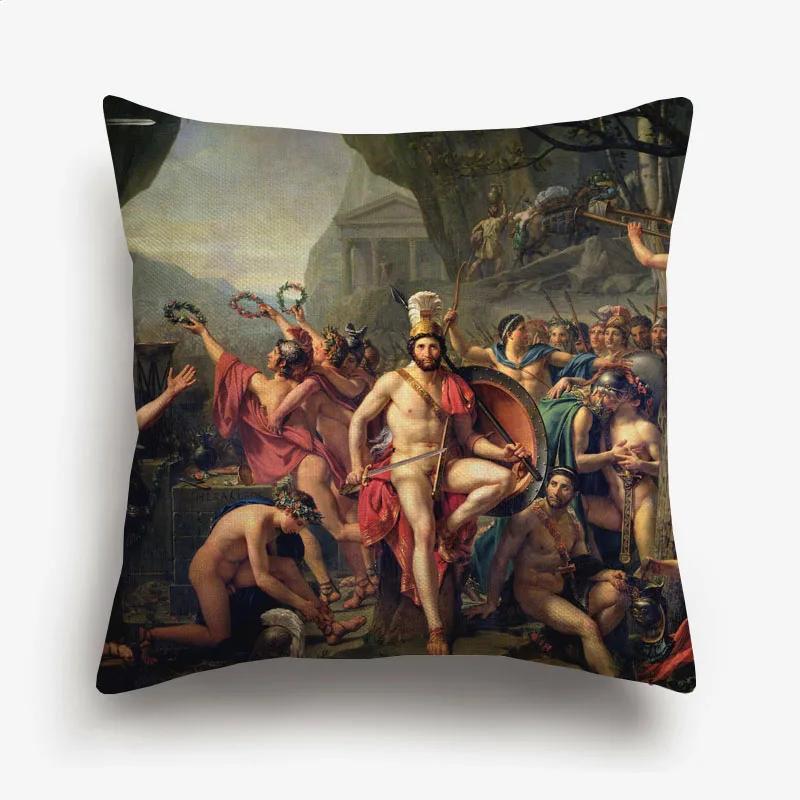 The Emperor Napoleon Cushion Covers European Neoclassicism Retro Vintage Portrait Oil Painting Decorative Pillows For Sofa