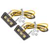 2Pcs White 3LED Motorcycle Motorbikes License Plate Light Mini Rear Tail Number Tag Lamp