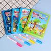 Water Drawing Book with Refillable Water Pen Reusable Magic Painting Drawing Board Cute Cartoon Pattern Gift for Boys Girls TMZ