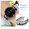 RORIOS Women's Stylish and Simple Watch for Business, Waterproof Quartz Movement, Luxurious Sparkling Magnetic Mesh Band, Analog Watch, Purple