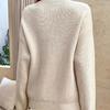 Women S Solid Button Pullover Sweater European American Casual Knit Top