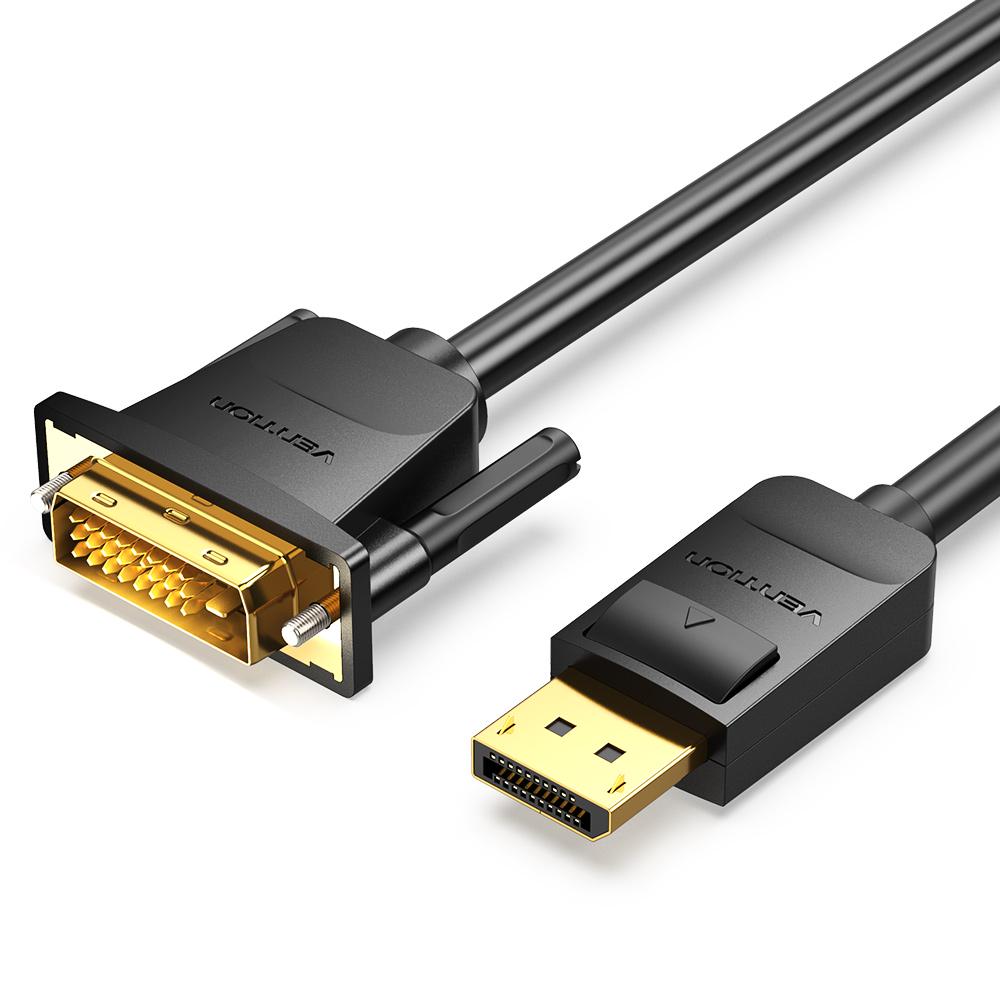 

VENTION HAFBG 1.5m DisplayPort DP to DVI 24+1 Male to Male Cable 1080P/60Hz Gold Plated Connector Wire A
