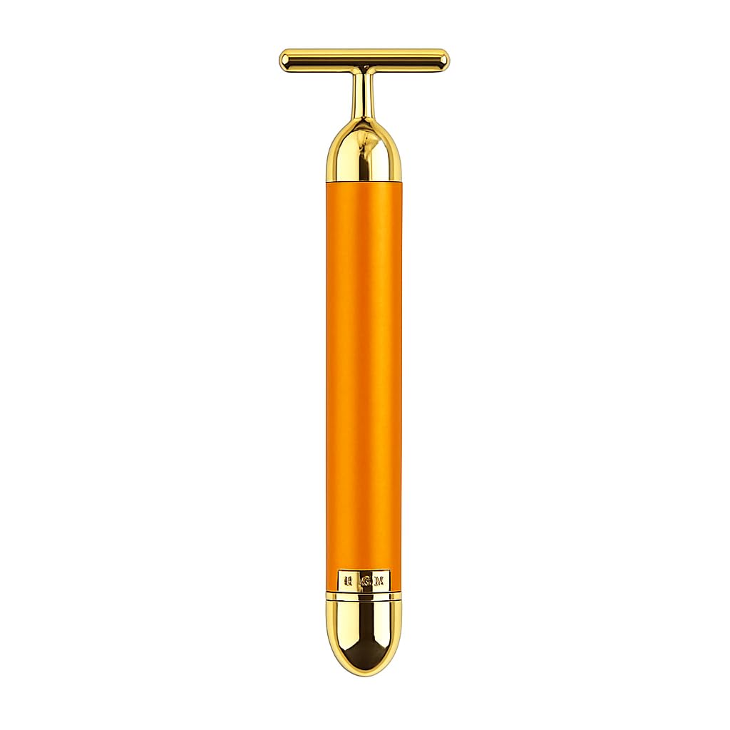 Dealsure Face Massager Machine for Facial - Electric Gold Face Massager - T-Shaped Portable Anti-Aging 24K Gold Facial Massager for Face Lifting, W