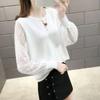 Women's Patchwork Lace Button Sweater Women's Korean Version Thin Spring and Autumn Loose, Versatile and Trendy Knit Sweater for Outerwear
