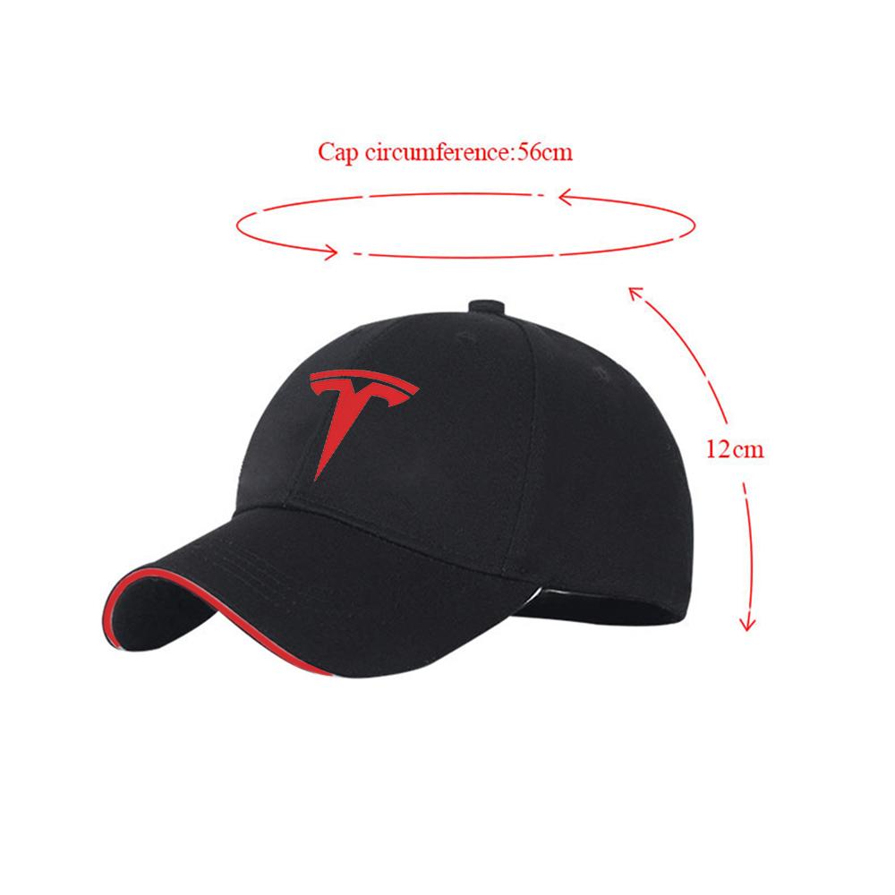 VCZRW1 1/2pcs Car Baseball Cap Fashion Outdoor Sport Cotton Sunblock Hat for Tesla Model 3 Model S X Model Y Roadster SpaceX Accessorie