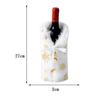 Christmas Faux Fur Wine Bottle Covers Xmas White Plush Wine Bottle Bags for Winter Holiday Party Bottle Decorations
