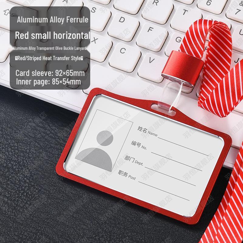 Mitarbeiter-Ausweishalter aus Aluminiumlegierung mit Lanyard