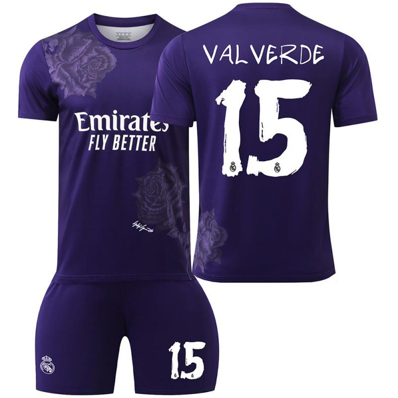 2425 Y3 Fußballtrikot mit Co-Branding Nr.. 7 C Rovinicius 5 Bellingham 10 Mbabpe Trikot Set