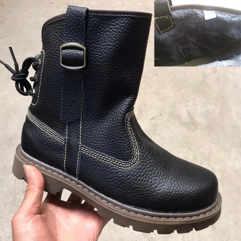 

Специальное предложение: Короткие ботинки из натуральной кожи — унисекс, ретро-стиль для верховой езды и Мартина, дышащие и модные 42