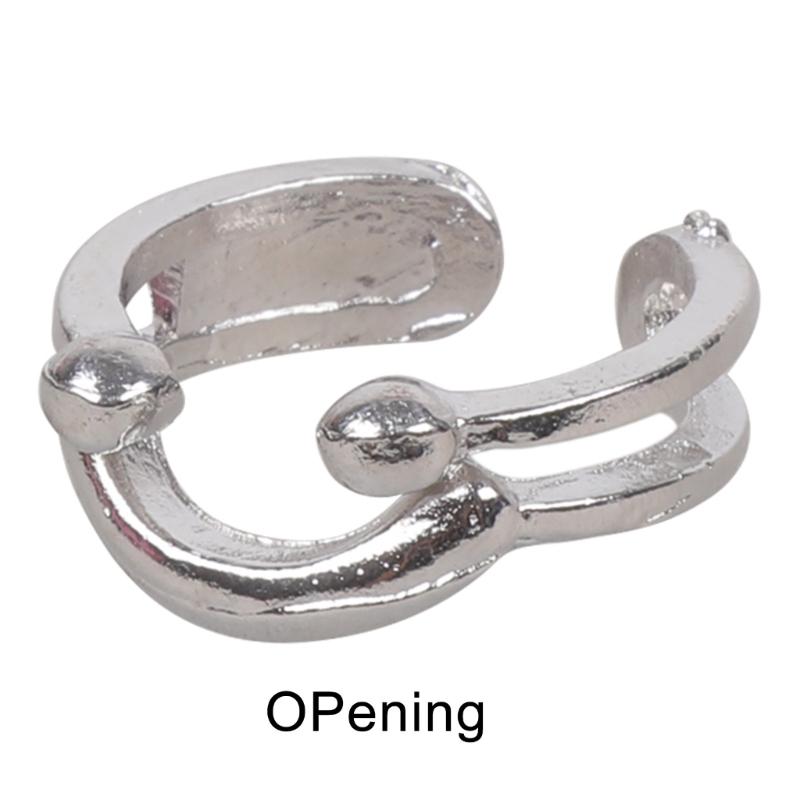 Charm Vintage Cute Simple Smile Adjustable Ring Silver Color Engagement Wedding Rings Jewelry Gift for Men and Women