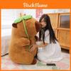 Capybara Plush Toy With Lotus Leaf Soft Stuffed Animal For Kids Birthday Gift