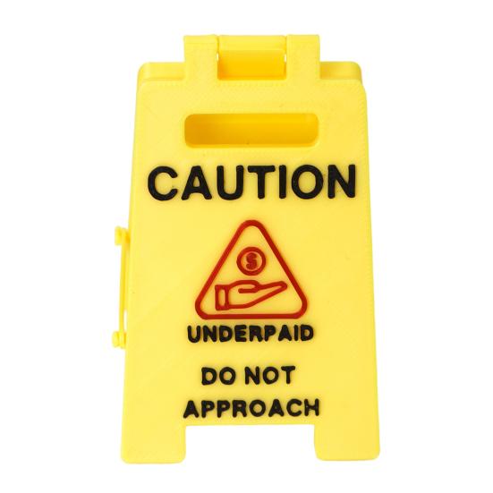 Caution Overstimulated Desk Sign Do Not Approach Office Desk Sign Workspace Cubicle