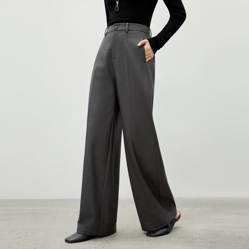 

Qiushui Yiren Женские простые классические прямые брюки-бананы M