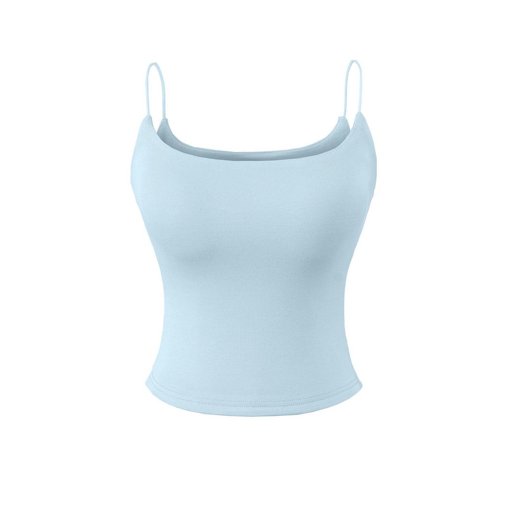 Women's Slim Fit High Elasticity Camisole - Spring/Summer Basic Layer, No Bra Needed, Beautiful Back Design.