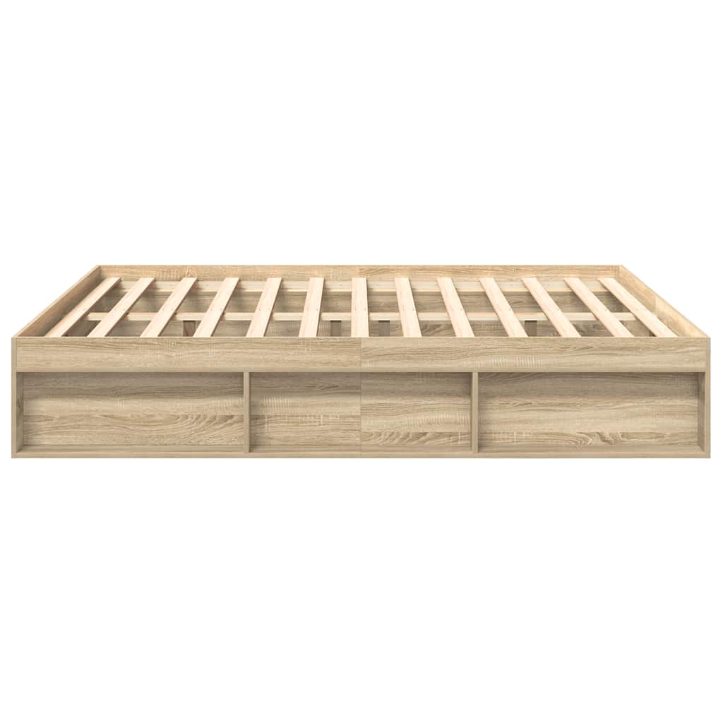 vidaXL Bettgestell Sonoma-Eiche 180x200 cm