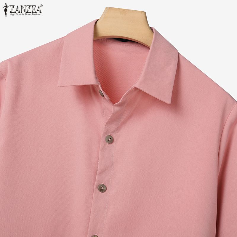 ZANZEA Women Long Sleeve Blouse and Pants Casual Two Piece Suit Sets