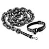 Leicht zu tragende Kette für Hunde mit Kunstmetall-Finish, 1,8 m Leine, Griff und Drehclip, für den täglichen Gebrauch geeignet