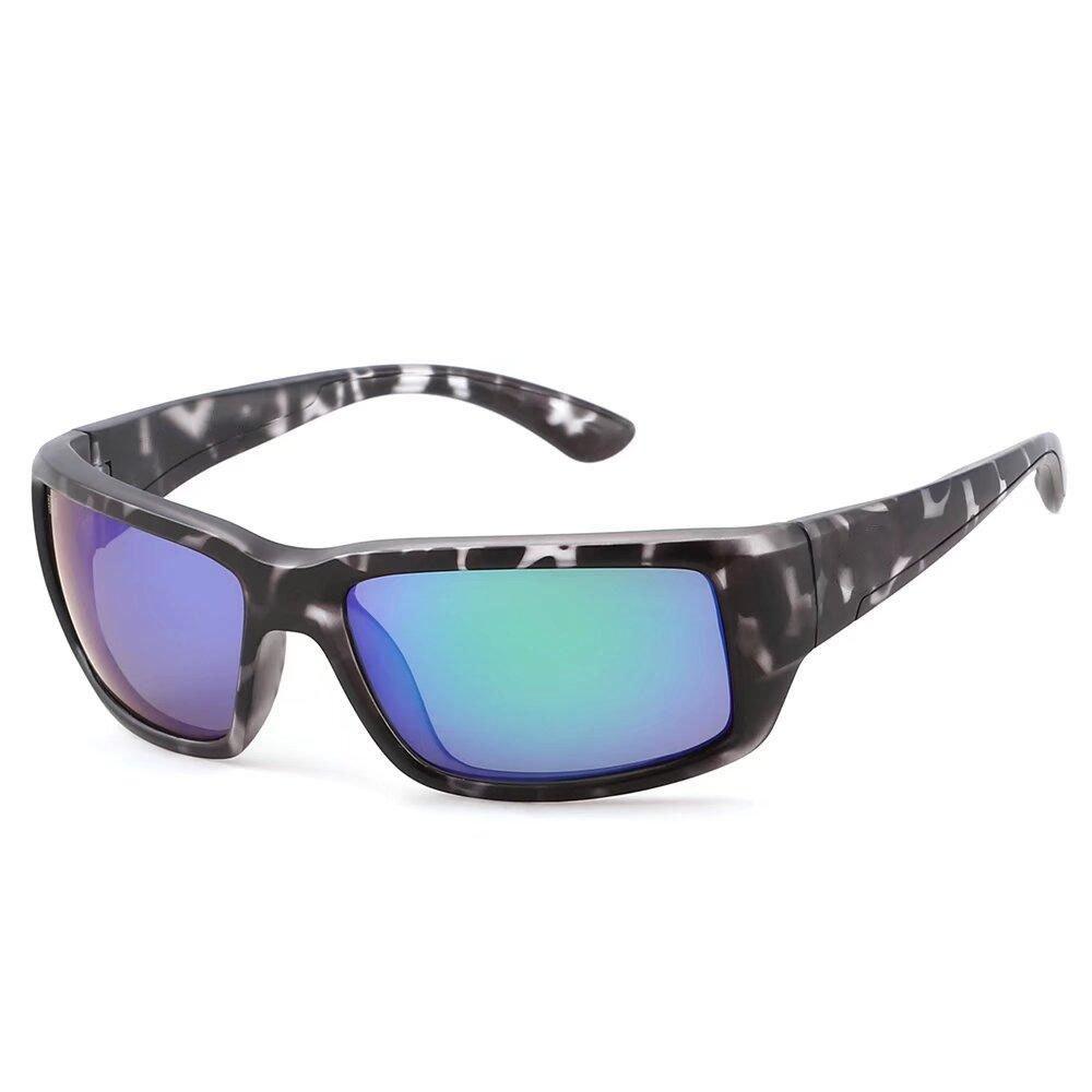 Men’s Colorful Sports Sunglasses, Windproof UV Protection Cycling Glasses for Driving, Outdoor Running Fishing Shades