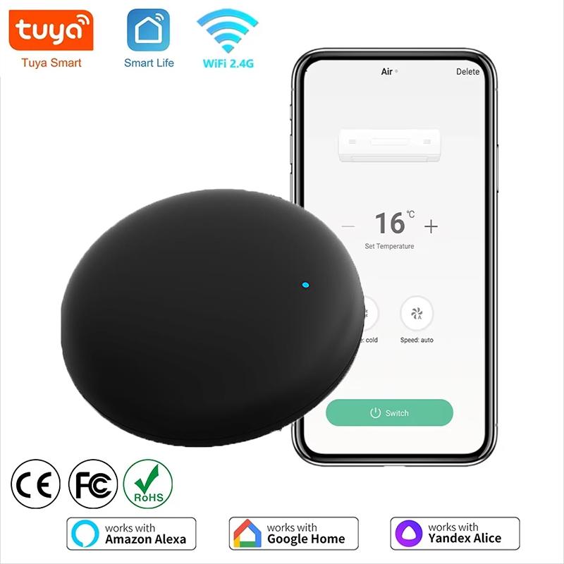Télécommande Universelle Intelligente WiFi IR Tuya Pour Climatiseur Télécommande Alexa Fonctionne Avec Google Home Alexa Application Smart Life