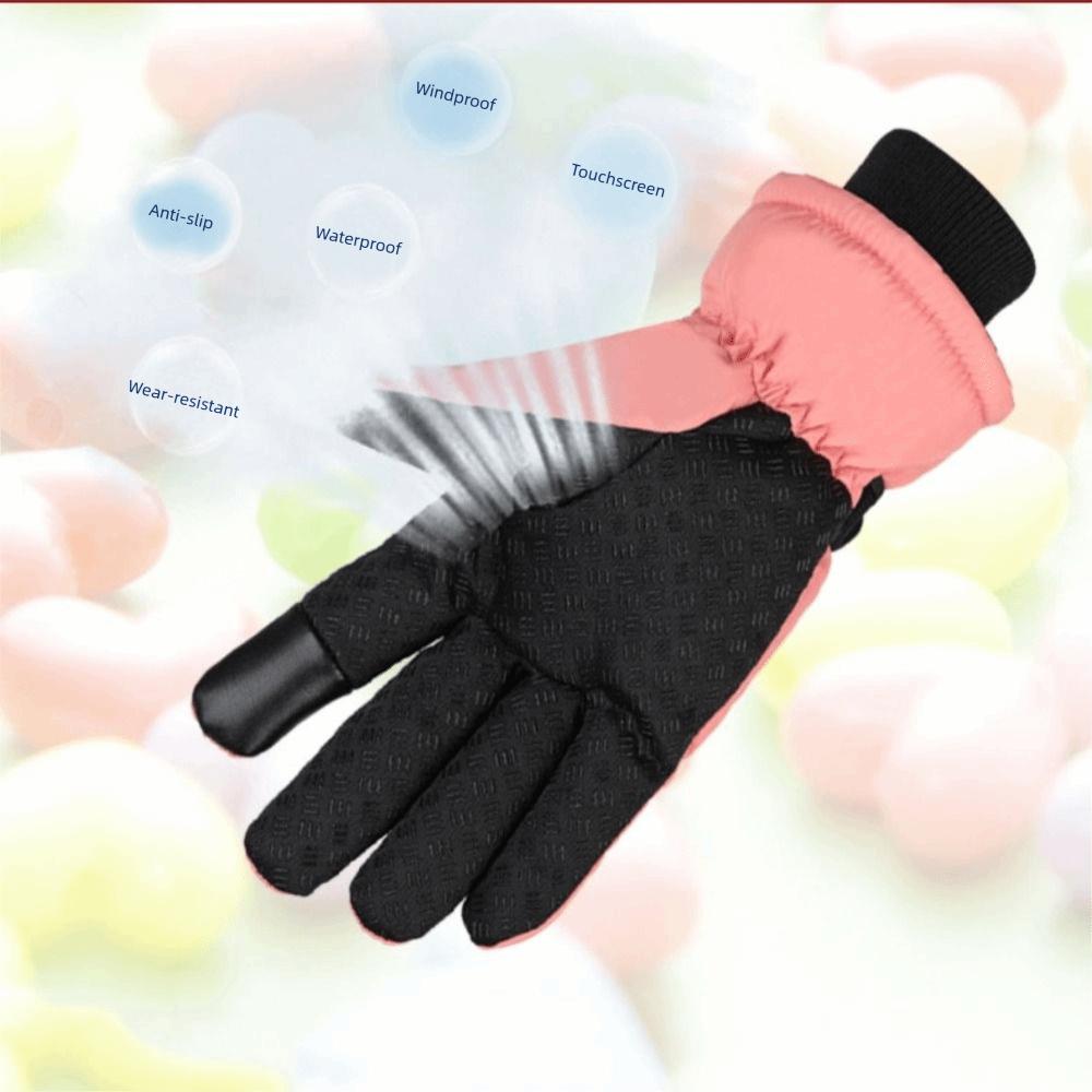 Windproof Warm Ski Gloves Waterproof Thermal Snow Gloves Plush Winter Warm Gloves For Women Man