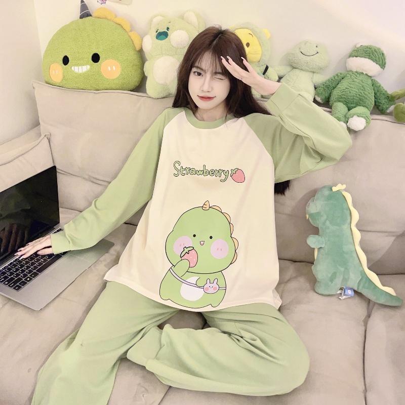 Pajamas Women's Spring and Fall Models of Long-Sleeved Pajamas Homewear Set of Girls Students Casual Pajamas Homewear