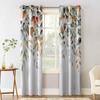 Autumn Eucalyptus Leaf Sage Green Leaf Plant Blackout Curtains For Living Room Bedroom Window Treatment Blinds Drapes