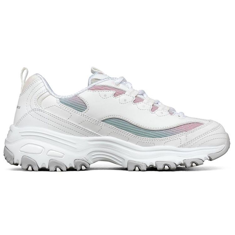 Skechers DLites 1.0 Material Piele Sintetică Confortabil Pantofi Sport Joasă Stil „Dad” Adidași Femei Alb Multicolor 149253-WMLT