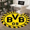 BVB,Dortmund Chair Mat Round Rug Office Carpet, Non Slip, Suitable for Living Rooms, Bedrooms Decor.1205016a