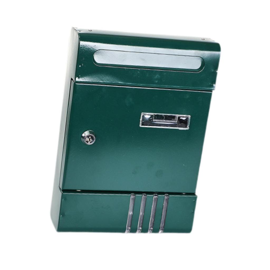 Wall Mounted Mailbox Postbox Lockable with 2 Keys Drop Decorative Minimalist Newspaper Letterbox for External Door