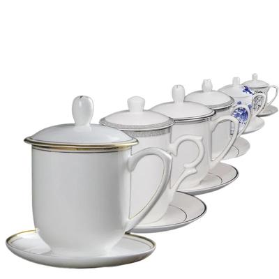 Blue and White Porcelain Mugs Cup Jingdezhen Bone China Ceramic Teacup Kettle with Lid Tea Cups